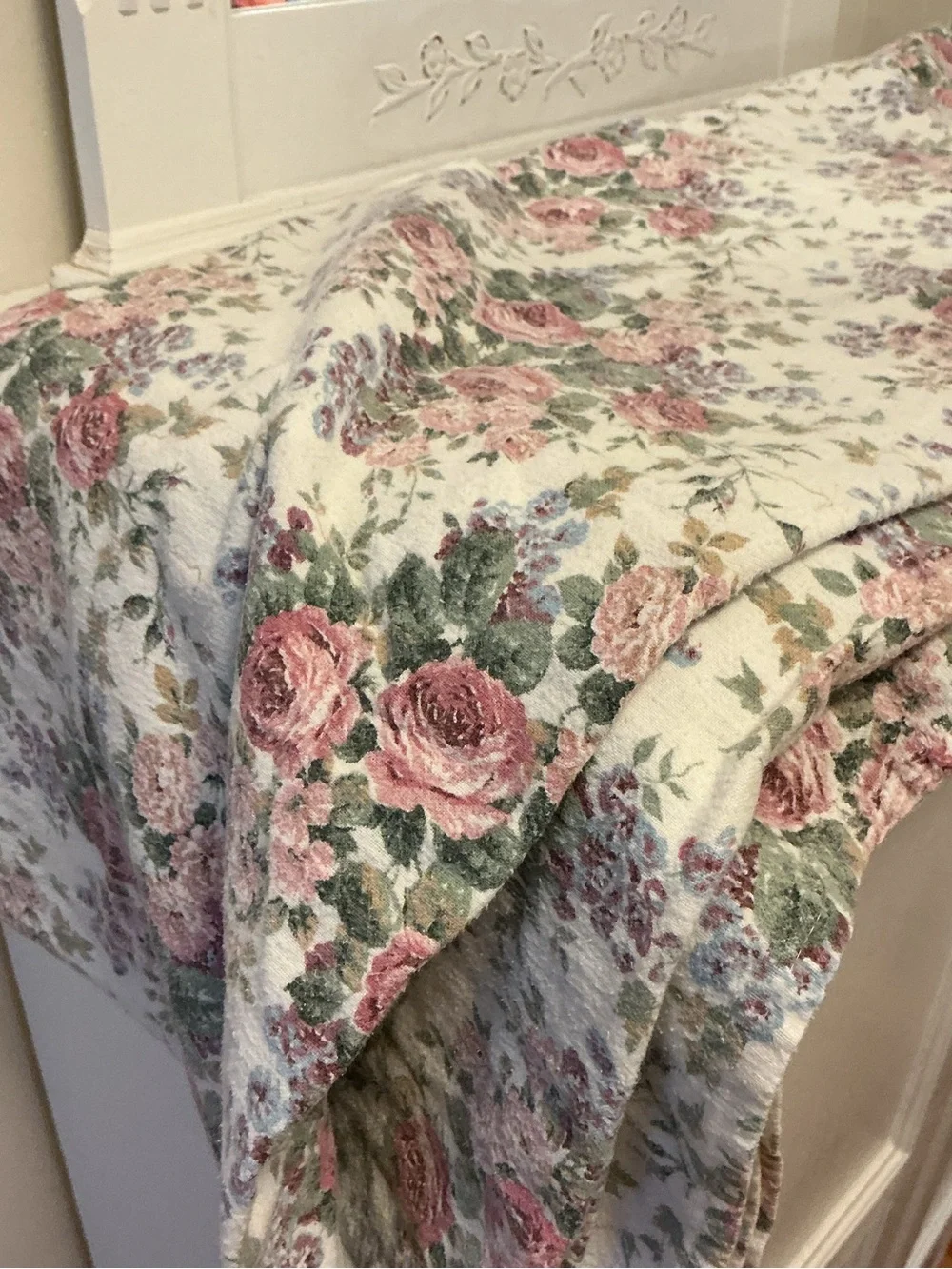 Vintage Shabby Chic 100% Cotton Flannel Sheet Set